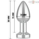 INTENSE - ZATYCZKA ANALNA 10 WIBRACJI METALOWA Z PILOTEM M